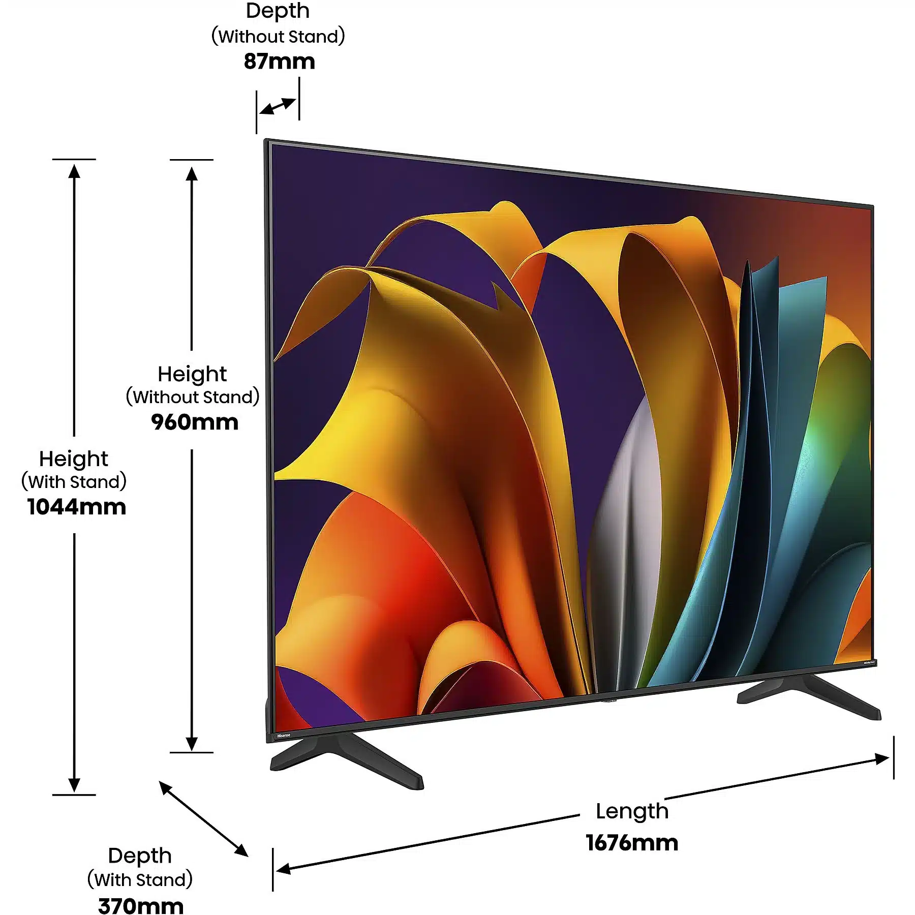 TV LED HISENSE 75A6N (piatto, 75 pollici / 189 cm, UHD 4K, SMART TV) - obrazek 7