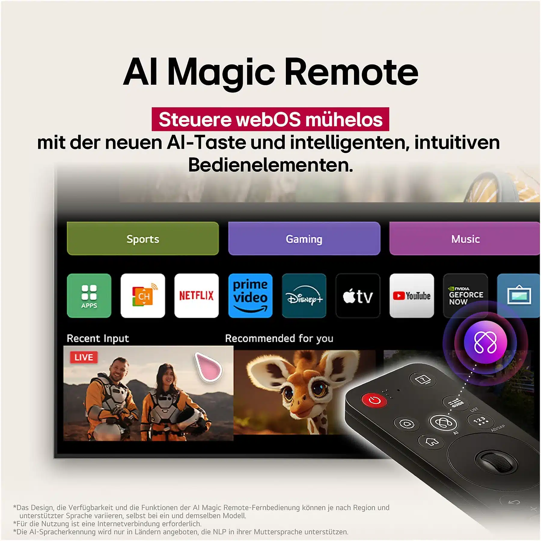 LG OLED77C57LA OLED evo TV (plat, 77 inch / 195 cm, OLED 4K, SMART TV) - obrazek 10