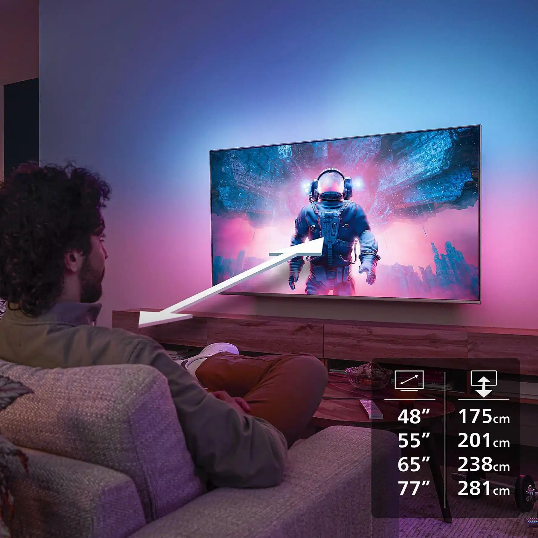 PHILIPS 55OLED760/12 OLED Ambilight TV (piatto, 55 Zoll / 139 cm, UHD 4K, SMART TV, Ambilight) - obrazek 10