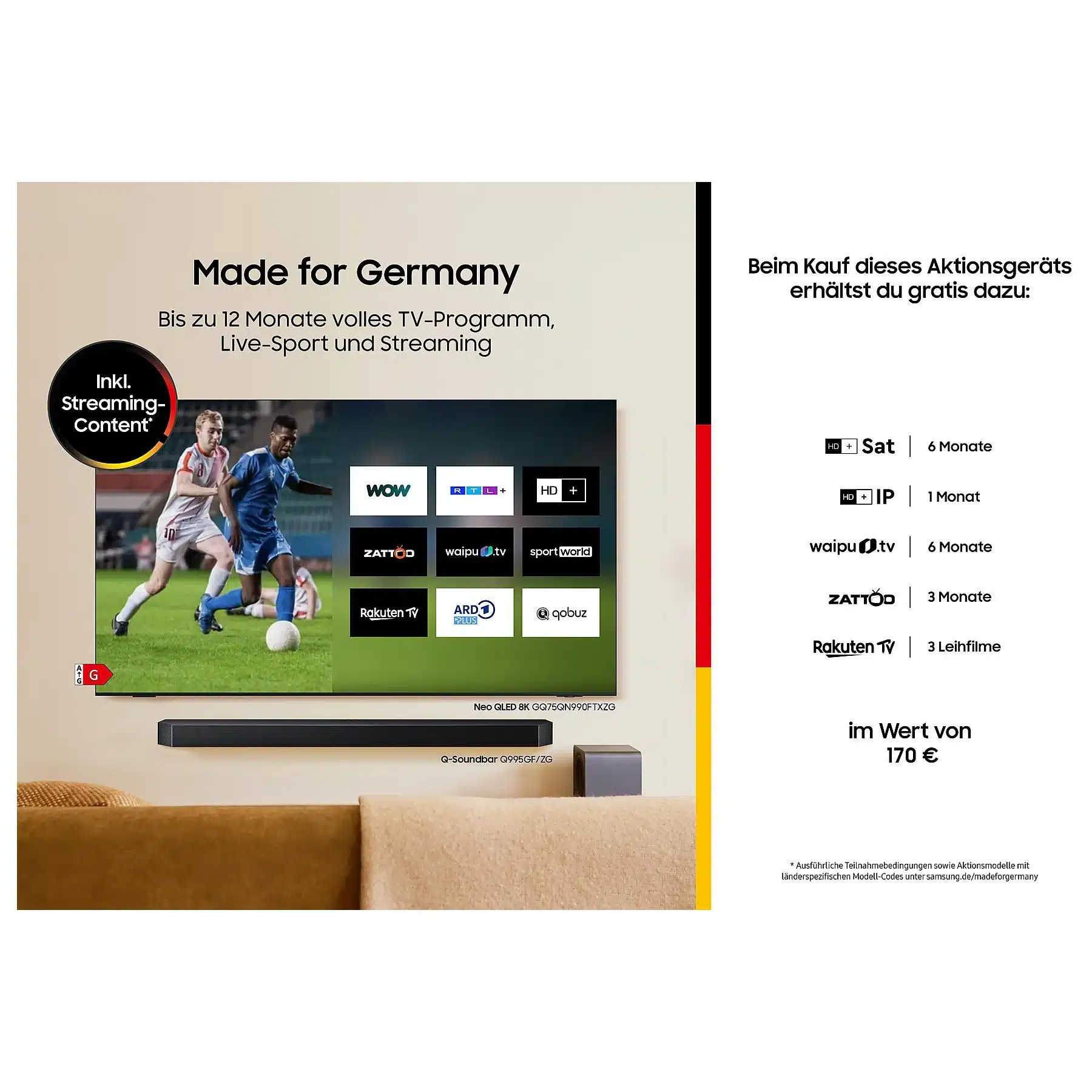 SAMSUNG GU75U8079F Crystal UHD 4K Smart TV (piatto, 75 Zoll / 189 cm, UHD 4K, SMART TV) - obrazek 10