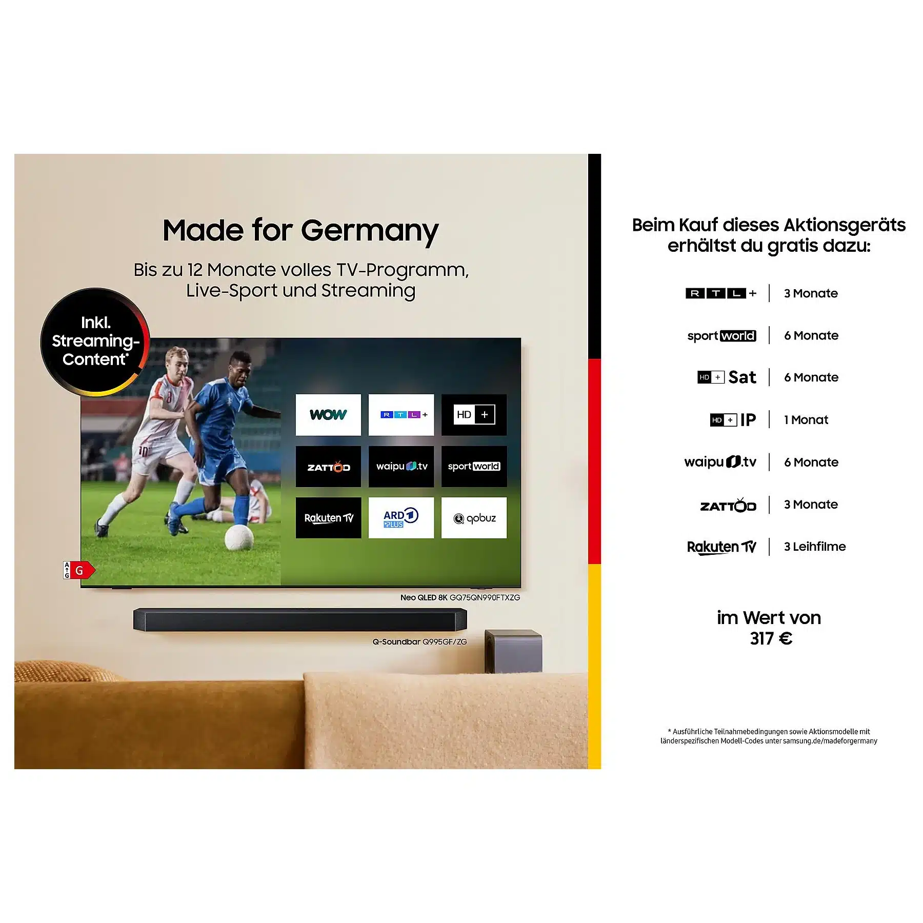SAMSUNG GQ43Q7F QLED TV Vision AI Smart TV (Plat, 43 inch / 108 cm, UHD 4K, SMART TV) - obrazek 6